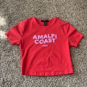 Forever 21 womans Red Amalfi Coast Tee